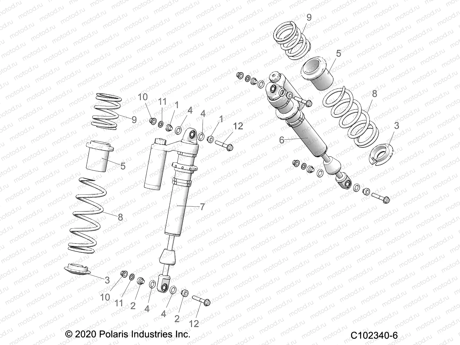 SUSPENSION | SUSPENSION, SHOCK, FRONT - A21SLZ95AE/AG (C102340-6)