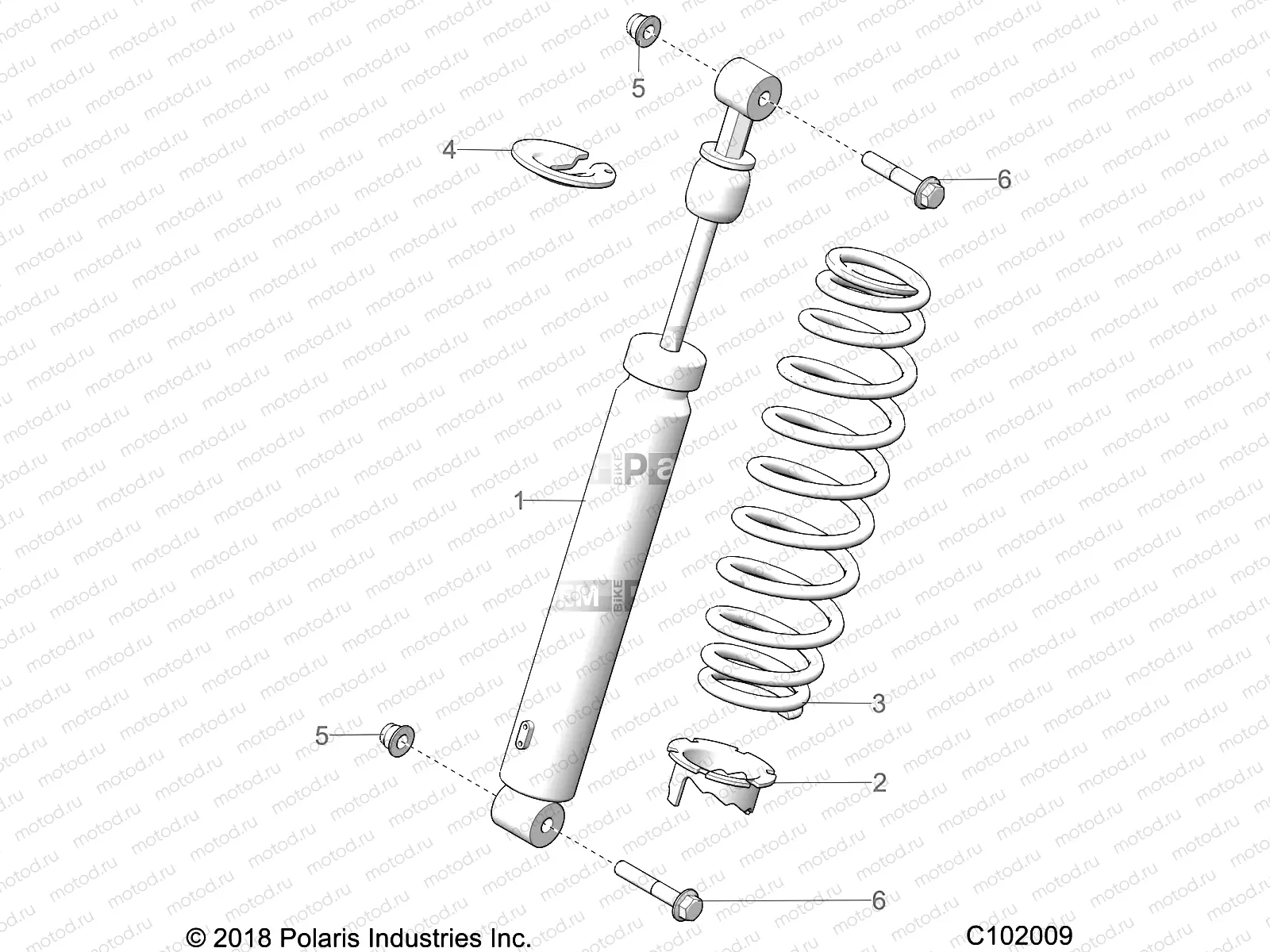 SUSPENSION | SUSPENSION, SHOCK, FRONT - A21SXE85A9/AF/AP/CA9/CAF/CAP (C102009)
