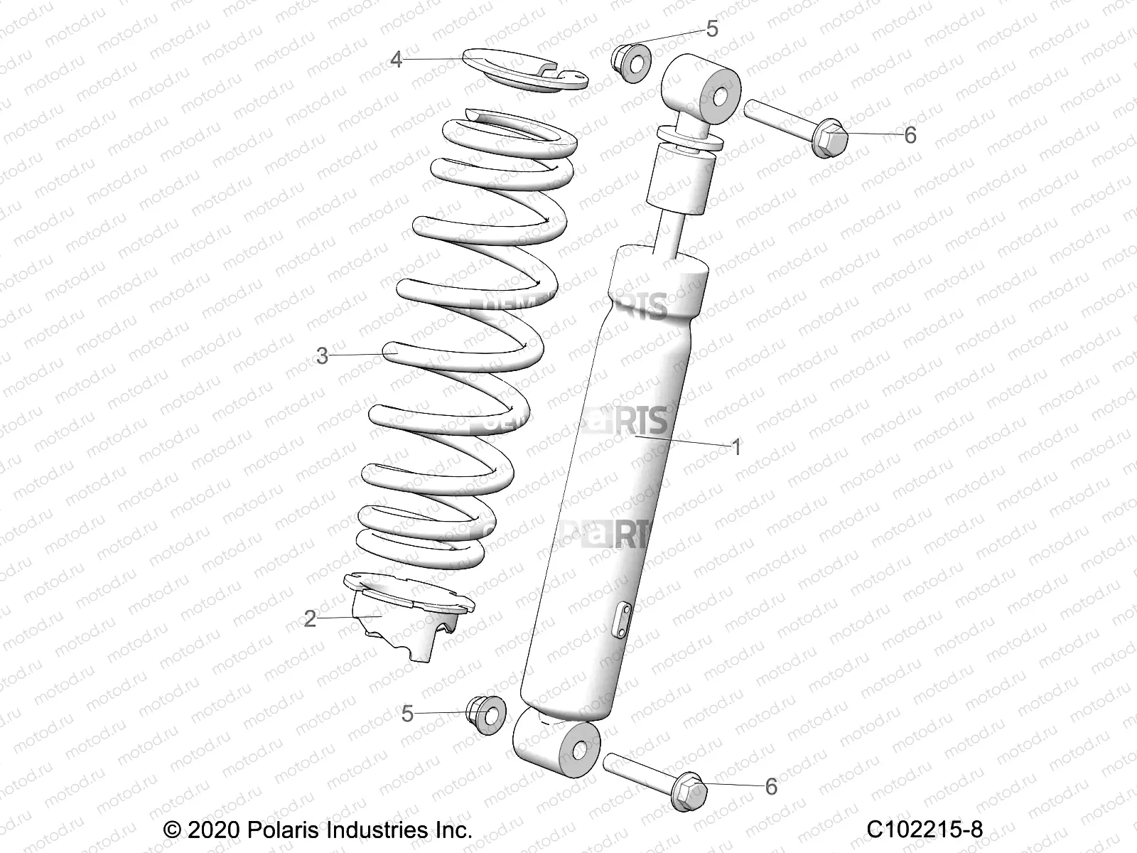 SUSPENSION | SUSPENSION, SHOCK, FRONT - A21SXM95AG/CAG (C102215-8)