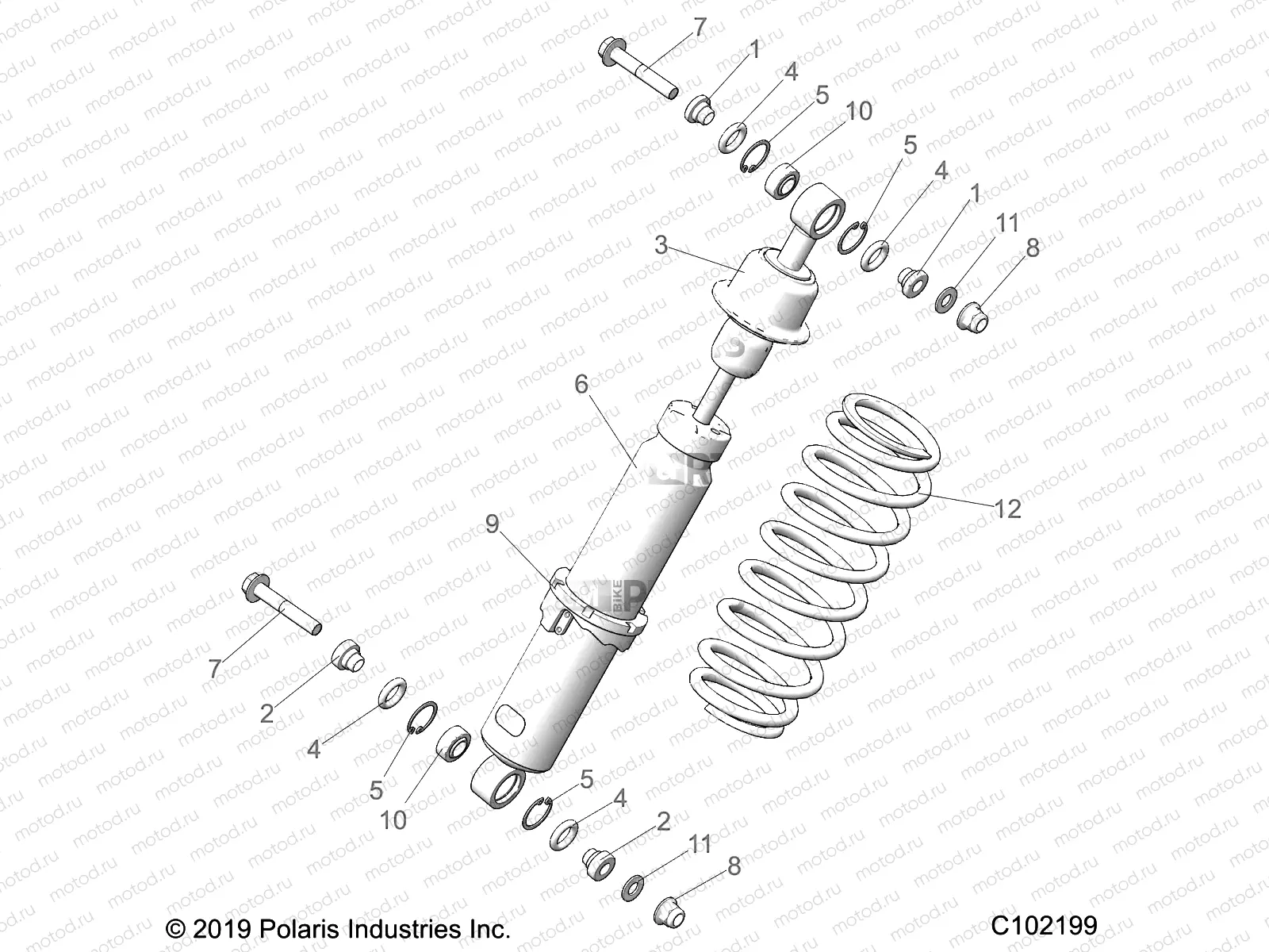 SUSPENSION | SUSPENSION, SHOCK, FRONT - A22SGE95KN (C102199)