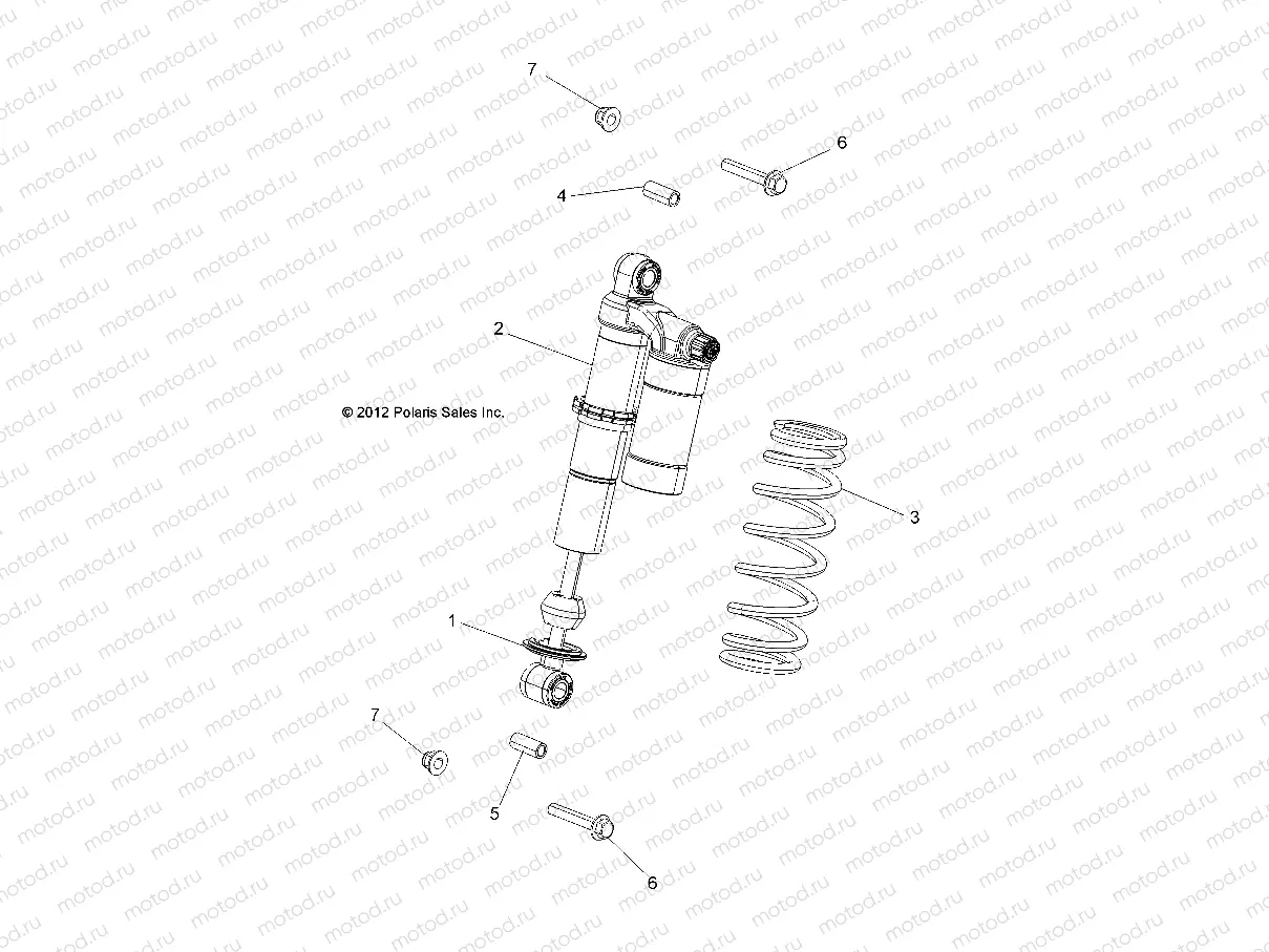 SUSPENSION | SUSPENSION, SHOCK, FRONT, MOUNTING - A14ZN8EAP (49ATVSHOCKMTG7044135)