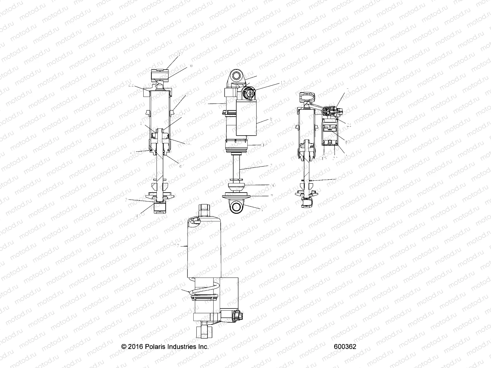SUSPENSION | SUSPENSION, SHOCK, FRONT TRACK (7044562) - S21DDL8RS ALL OPTIONS (600362)