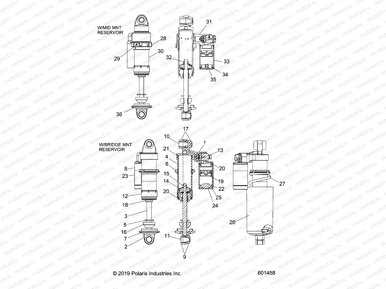 SUSPENSION | SUSPENSION, SHOCK, FRONT TRACK (7044878) - S20EKP8PS (601458)