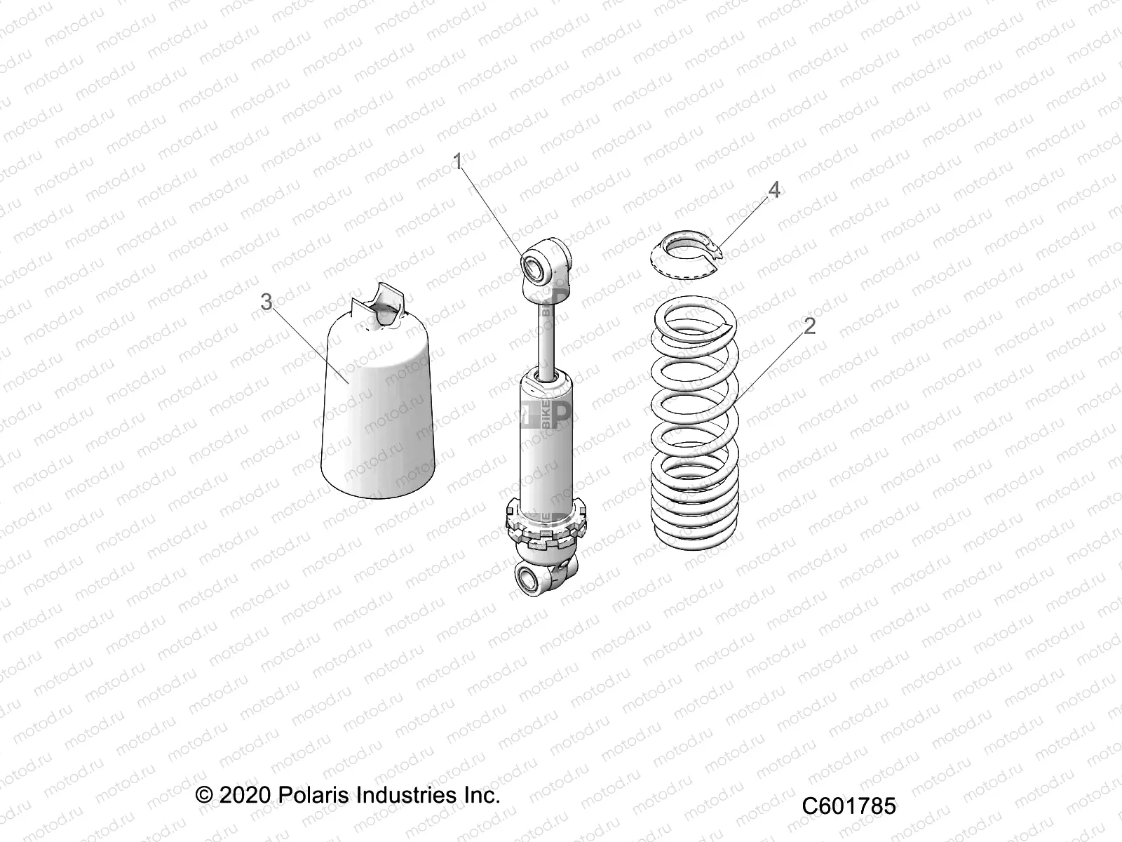 SUSPENSION | SUSPENSION, SHOCK, FRONT TRACK (7045511) - S22CBU5TSL (C601785)