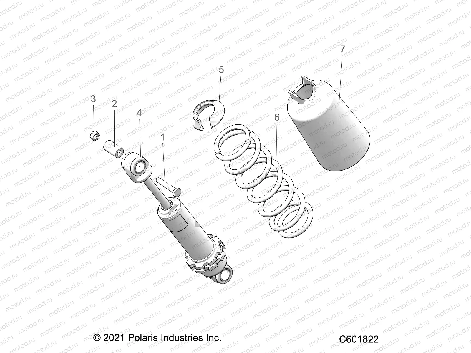 SUSPENSION | SUSPENSION, SHOCK, FRONT TRACK (7045714) - S22CEE5TSL (C601822)