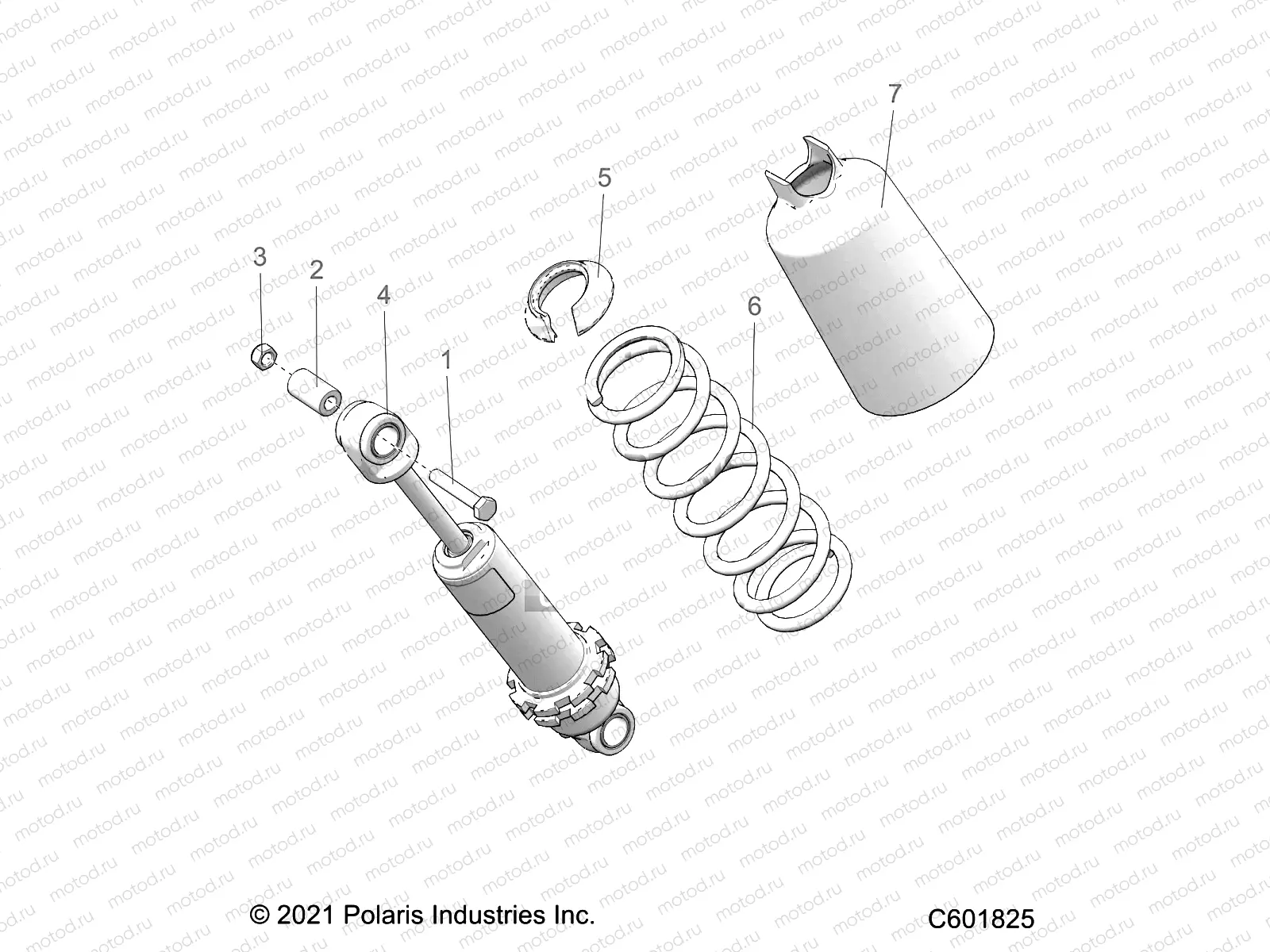 SUSPENSION | SUSPENSION, SHOCK, FRONT TRACK (7045714) - S23CEU5TSL (C601822)
