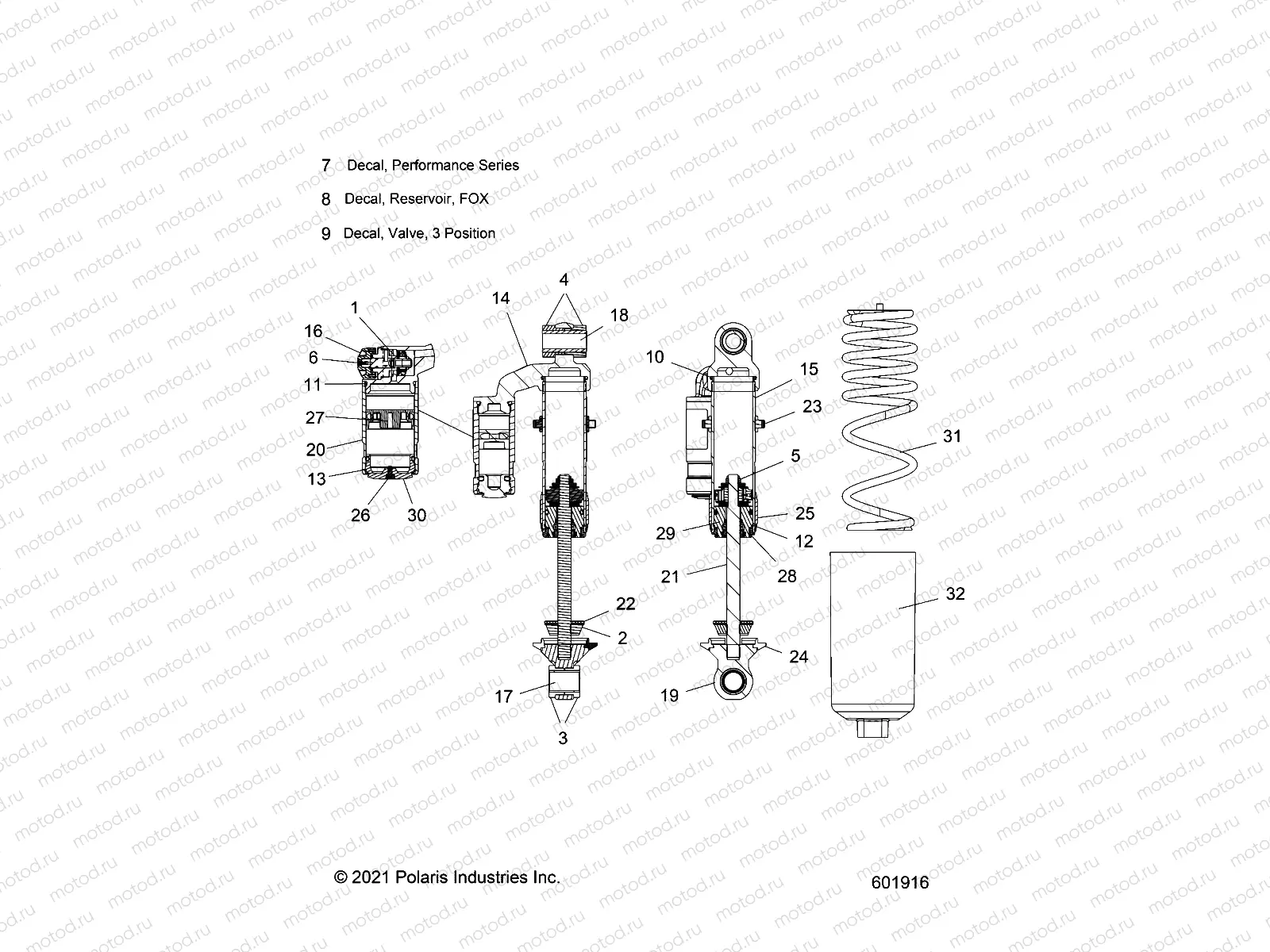 SUSPENSION | SUSPENSION, SHOCK, FRONT TRACK (7045863) - S22TKP6RS  ALL OPTIONS (601916)