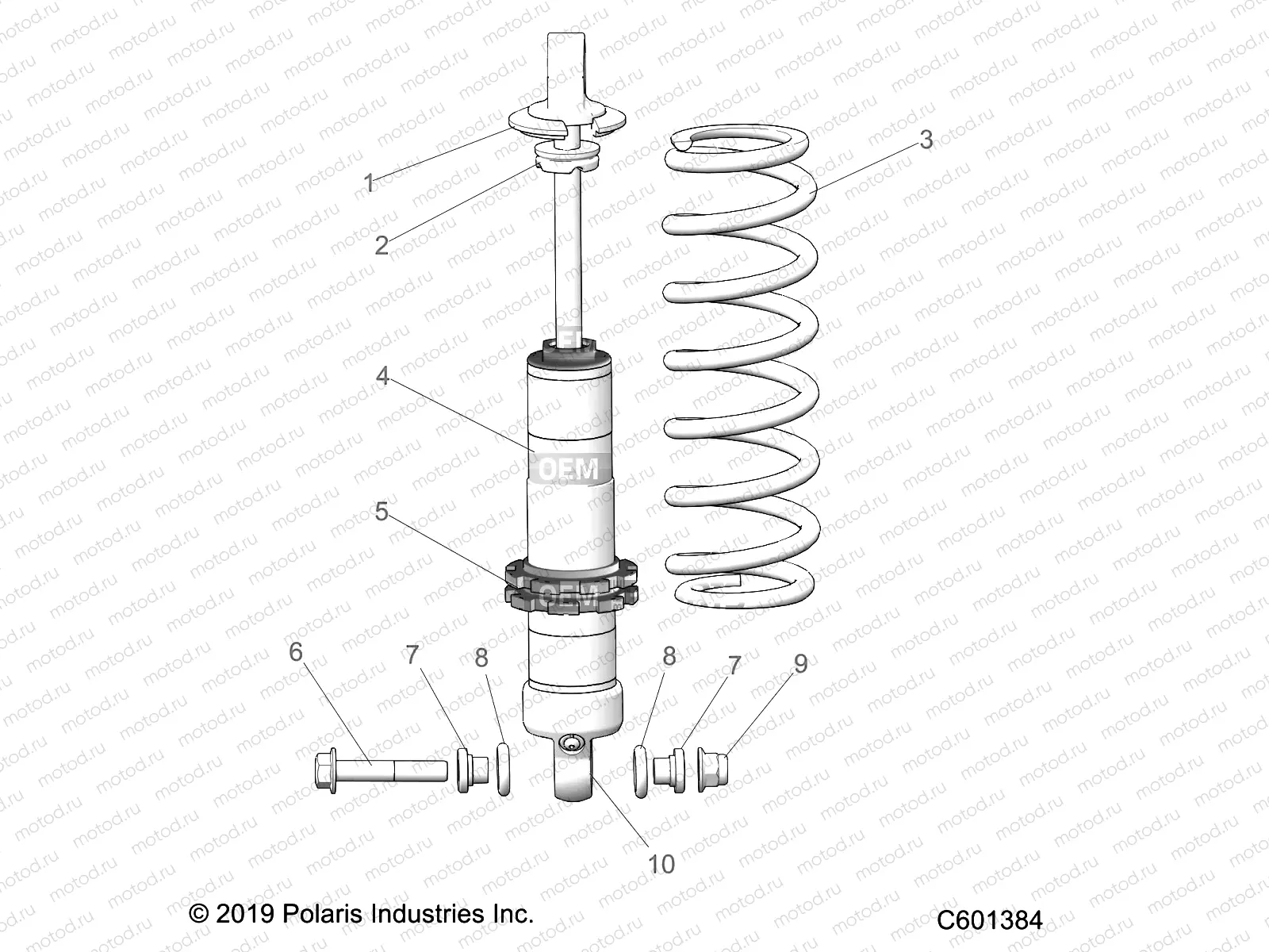 SUSPENSION | SUSPENSION, SHOCK, FRONT TRACK - J22DRBXXXA ONLY (C601383)