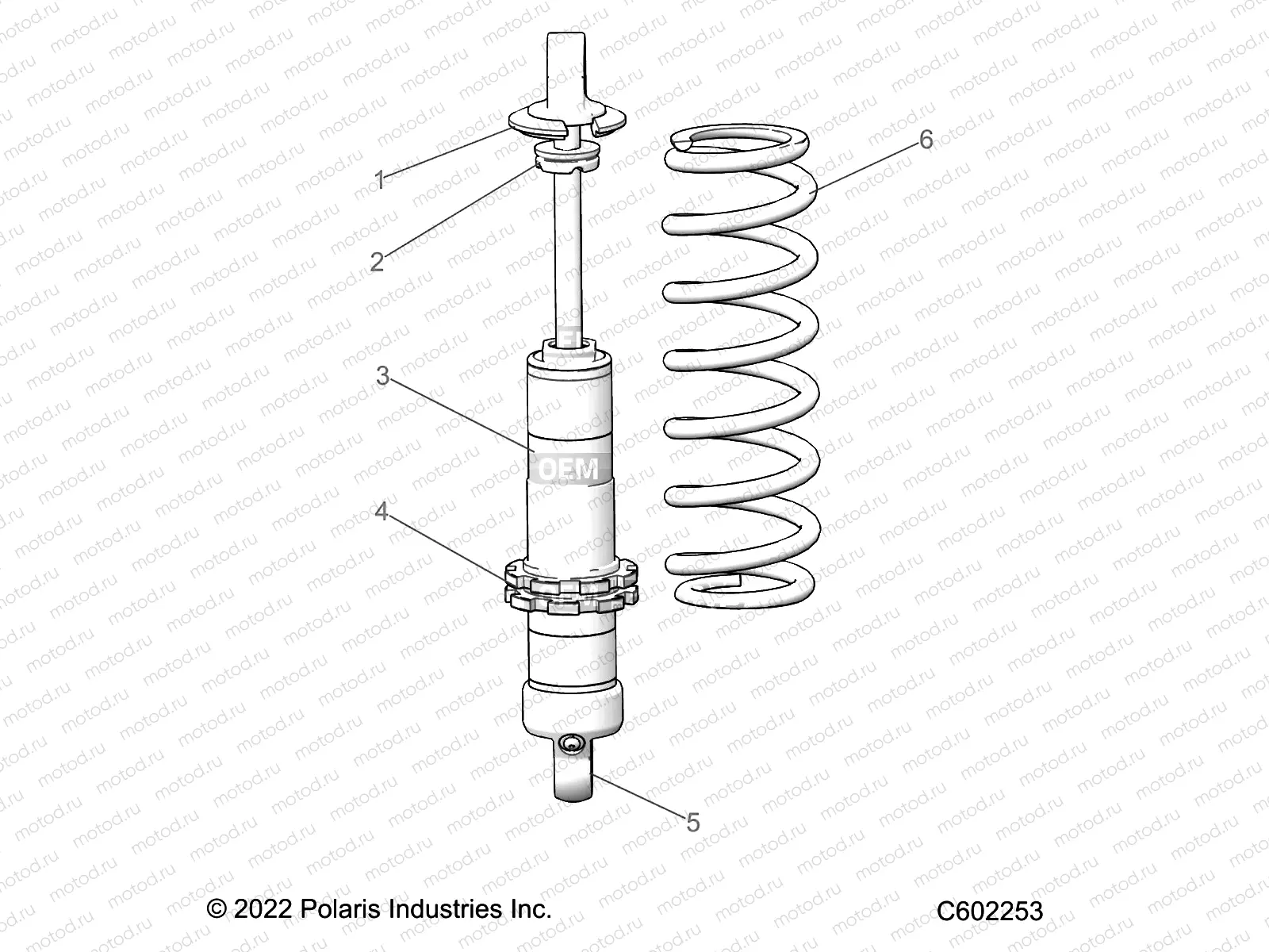 SUSPENSION | SUSPENSION, SHOCK, FRONT TRACK - J23DRBXXXA ONLY (C602253)