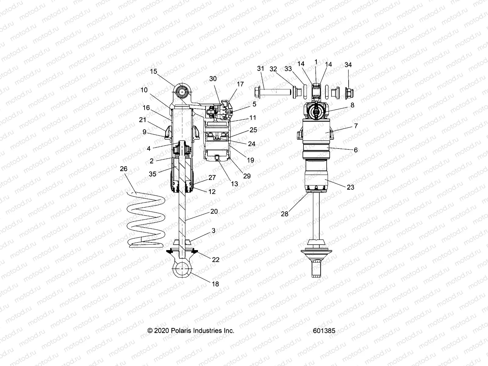SUSPENSION | SUSPENSION, SHOCK, FRONT TRACK, QS3, 3 S PREMIUM, 120 S PREMIUM - J22DMHXXXA/DRHXXXA (601575)