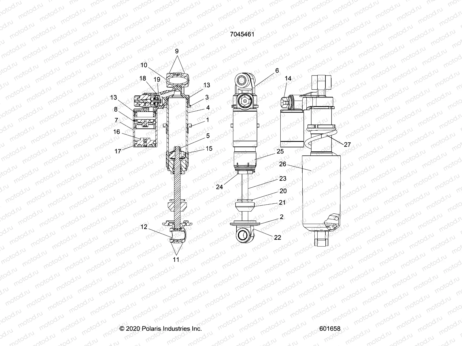 SUSPENSION | SUSPENSION, SHOCK, FRONT TRACK - S21TKP8RS/8RE ALL OPTIONS (601658)