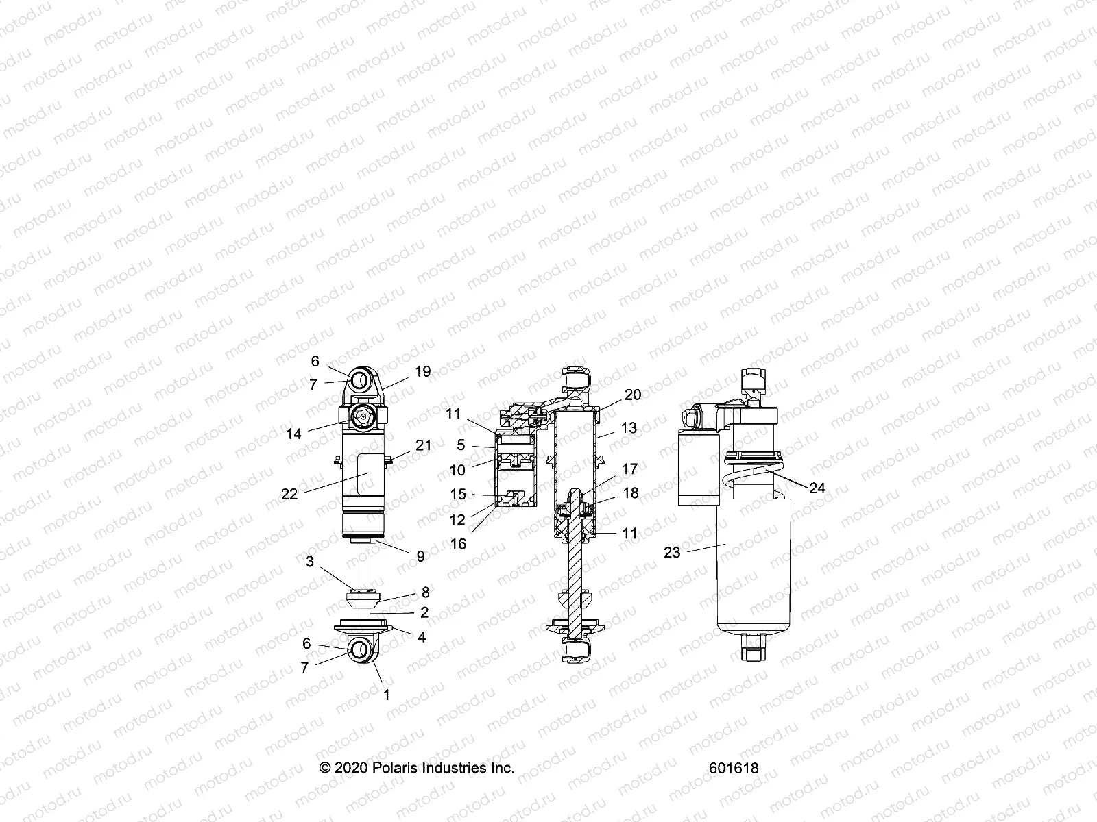 SUSPENSION | SUSPENSION, SHOCK, FRONT TRACK  - S21TLC8RS/8RE ALL OPTIONS (601618)