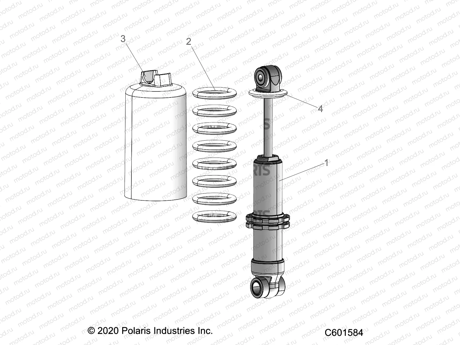 SUSPENSION | SUSPENSION, SHOCK, FRONT TRACK - S22EEG6PSL (C601584)
