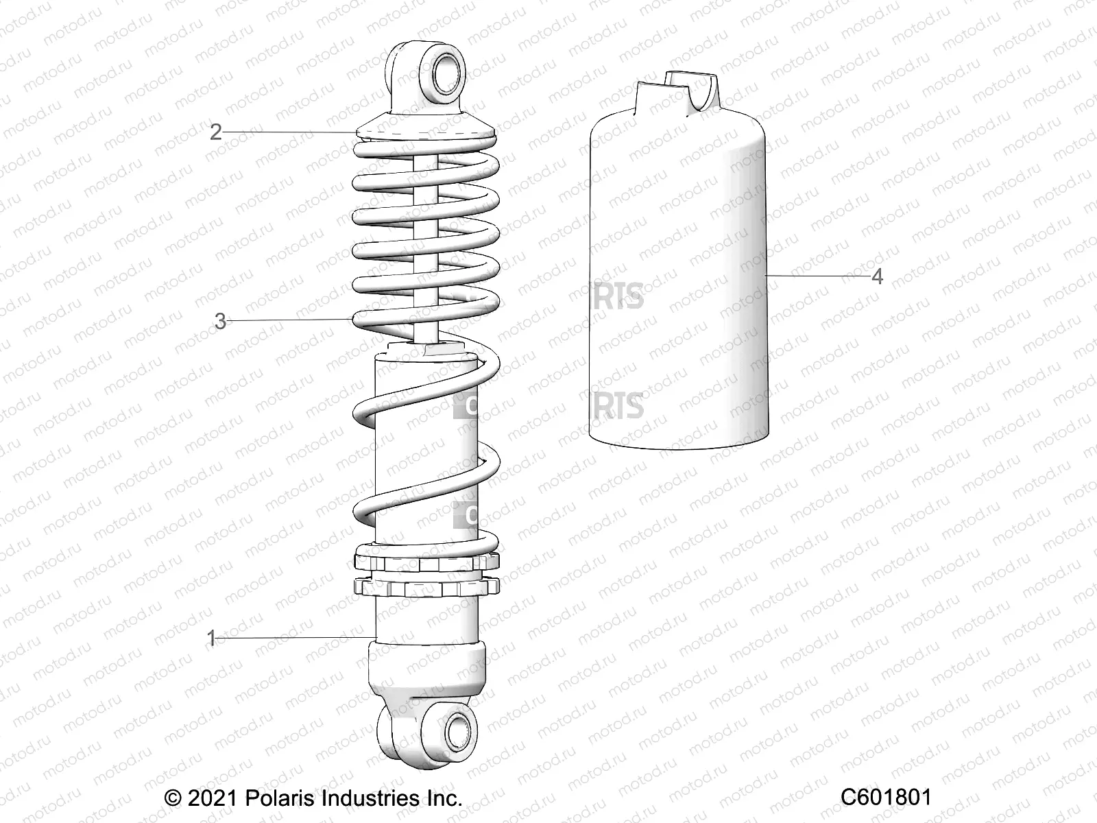 SUSPENSION | SUSPENSION, SHOCK, FRONT TRACK - S22EKB6PSL (C601801)