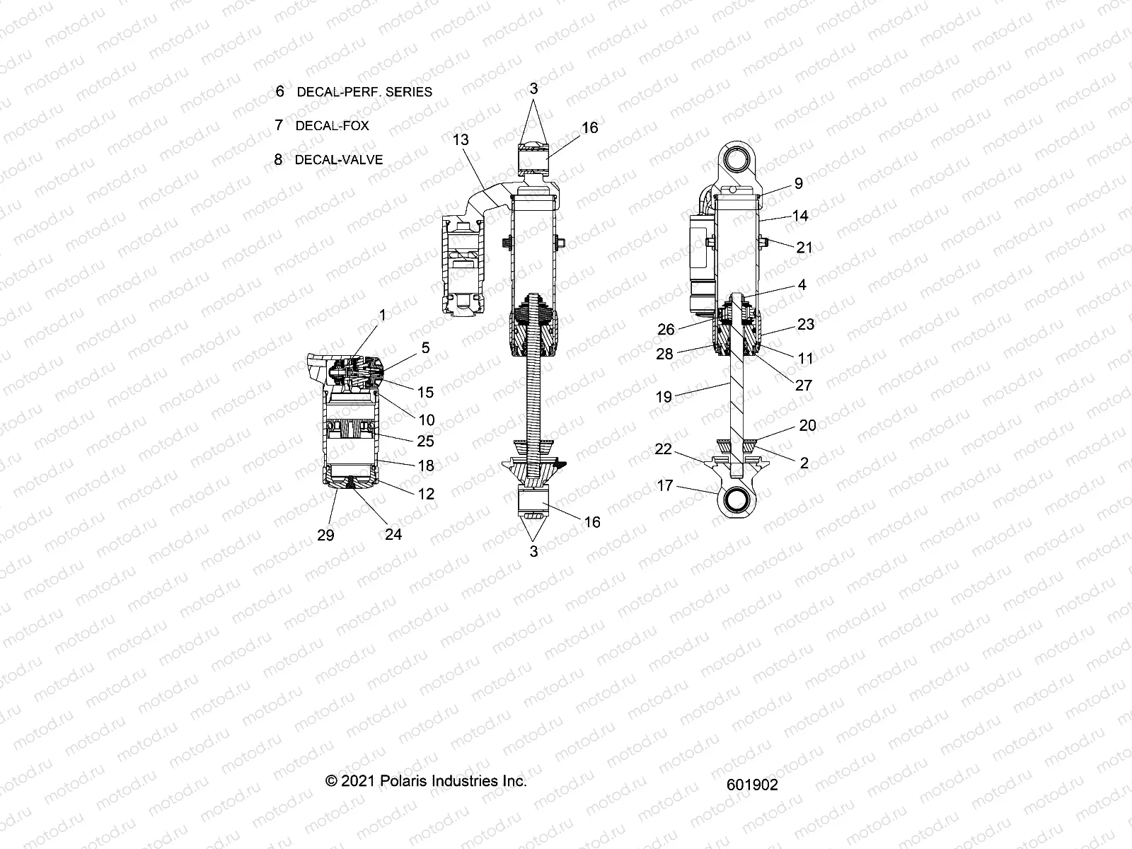 SUSPENSION | SUSPENSION, SHOCK, FRONT TRACK - S22TLP6RS ALL OPTIONS (601902)