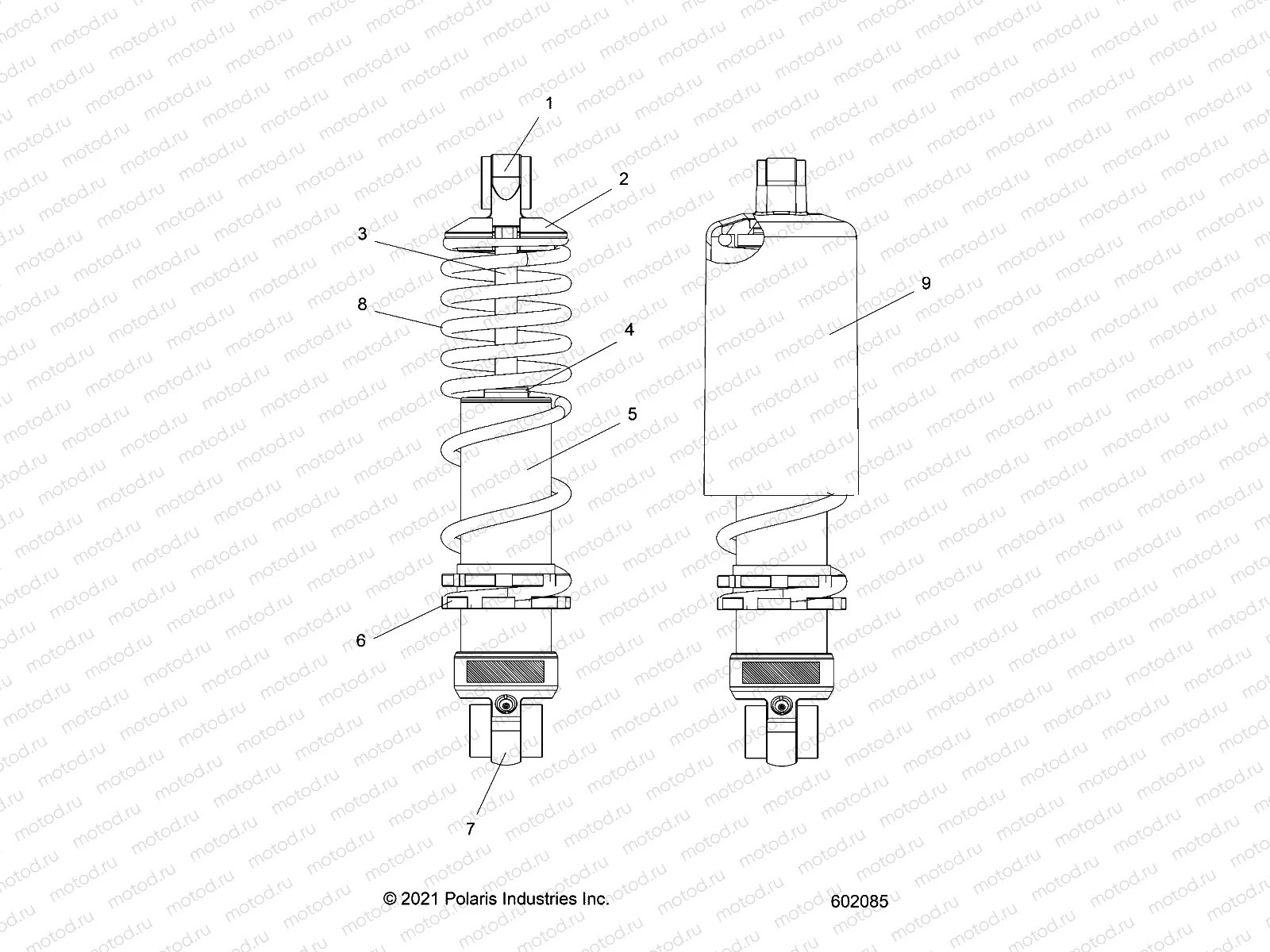 SUSPENSION | SUSPENSION, SHOCK, FRONT TRACK - S23TKP9FS (602085)