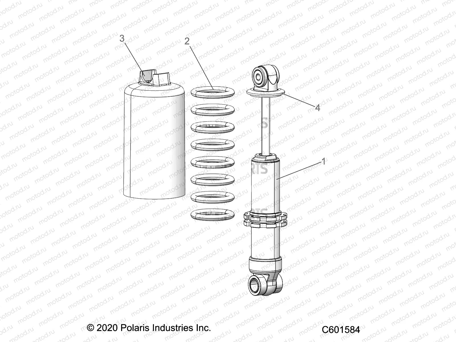 SUSPENSION | SUSPENSION, SHOCK, FRONT TRACK - S23TLS6RSL/6REL (C601584)