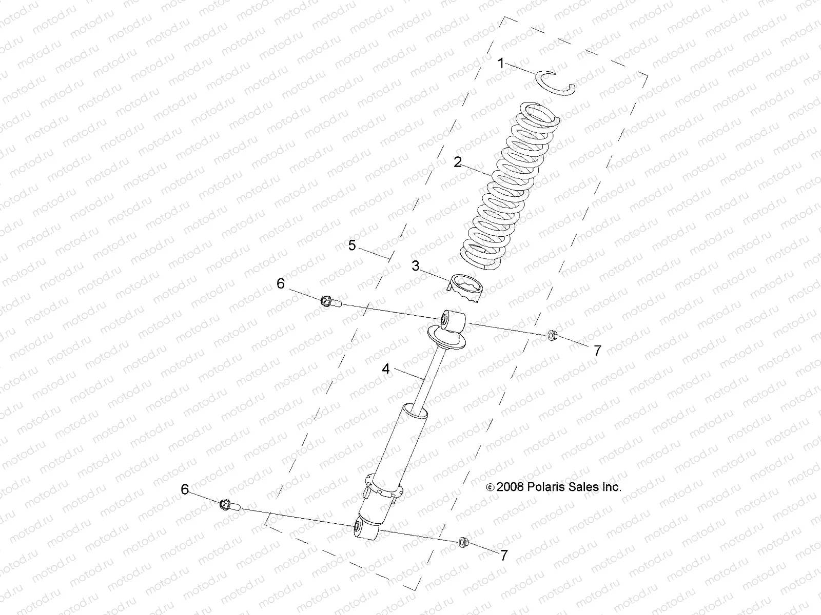 SUSPENSION | SUSPENSION, SHOCK, FRONT - Z20YAV17B2/B4/N2/N4/A2/A4 (49RGRSHOCKFRT09RZR170)