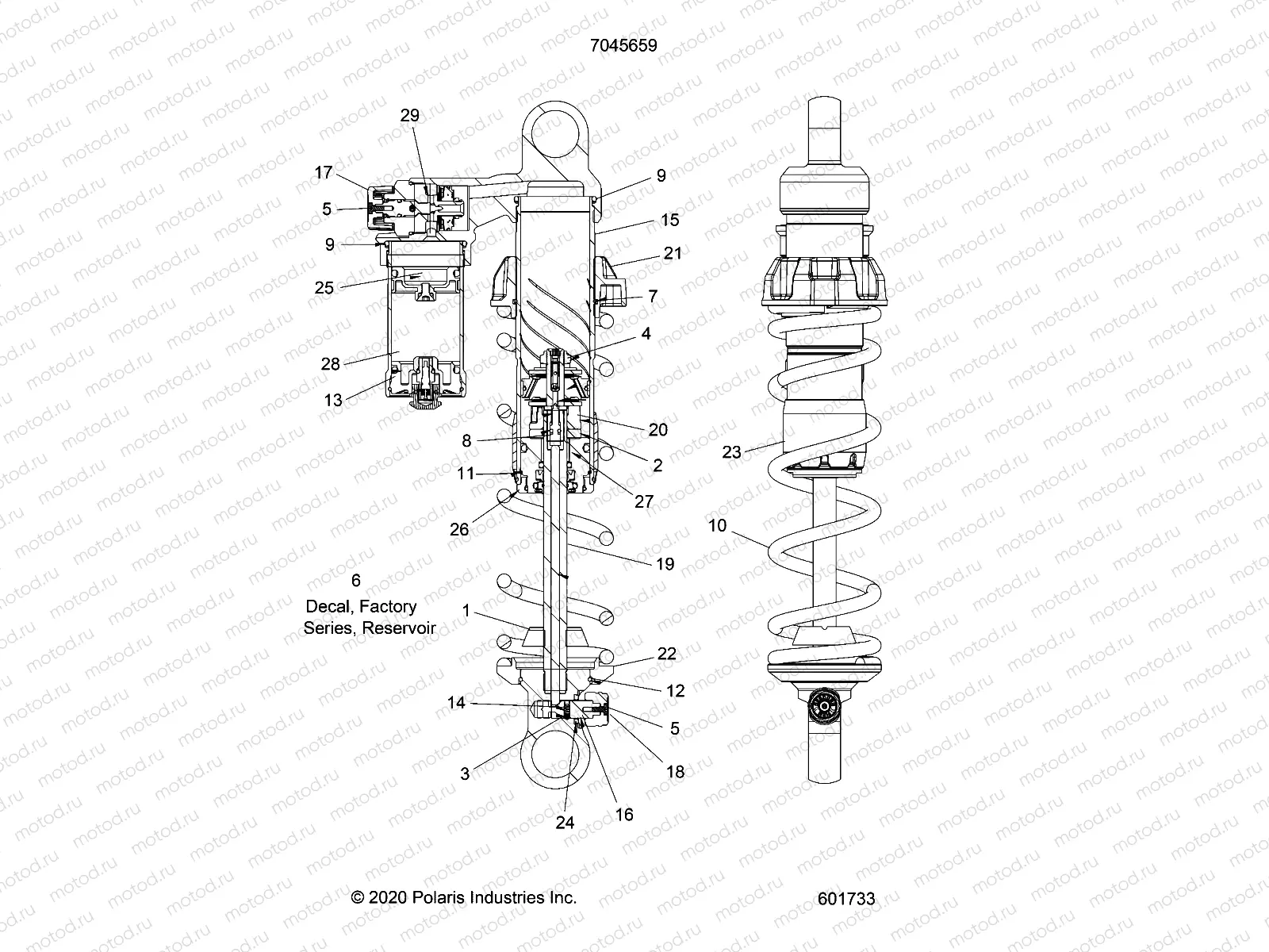 SUSPENSION | SUSPENSION, SHOCK, FRONT/REAR, FOX RACE - J22FBRXXXA (601415)