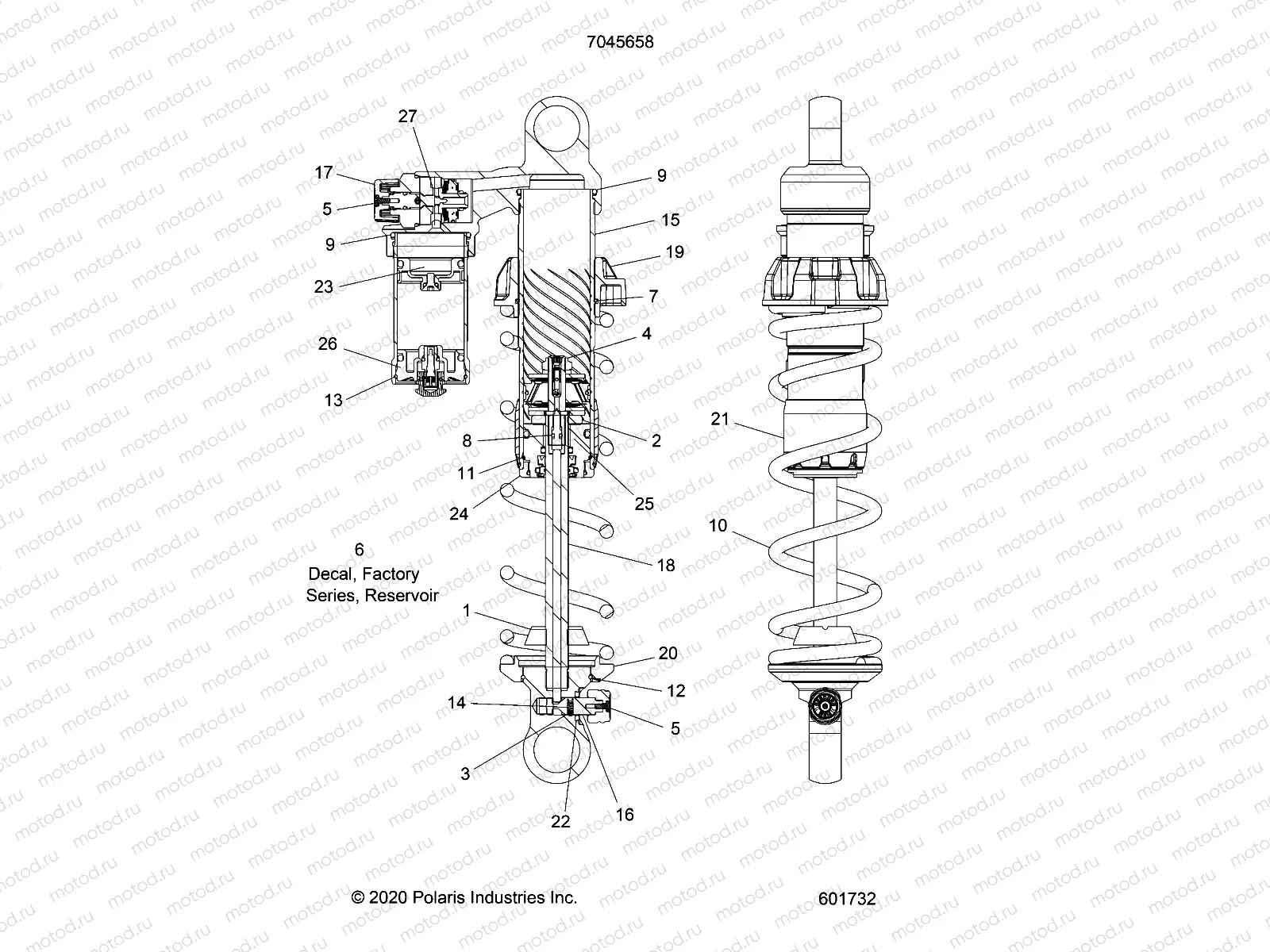 SUSPENSION | SUSPENSION, SHOCK, FRONT/REAR, FOX SX - J21FBGXXXA (601415)