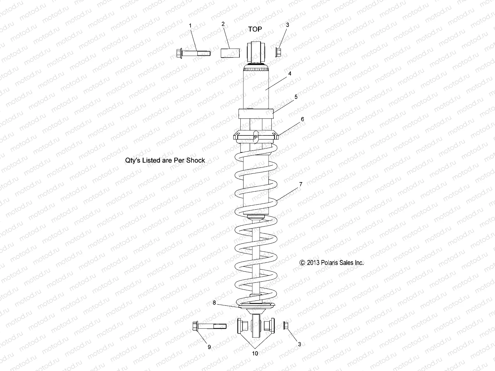 SUSPENSION | SUSPENSION, SHOCK, IFS (7043904) - S21CEF5BSL (49SNOWSHOCKIFS7043904)