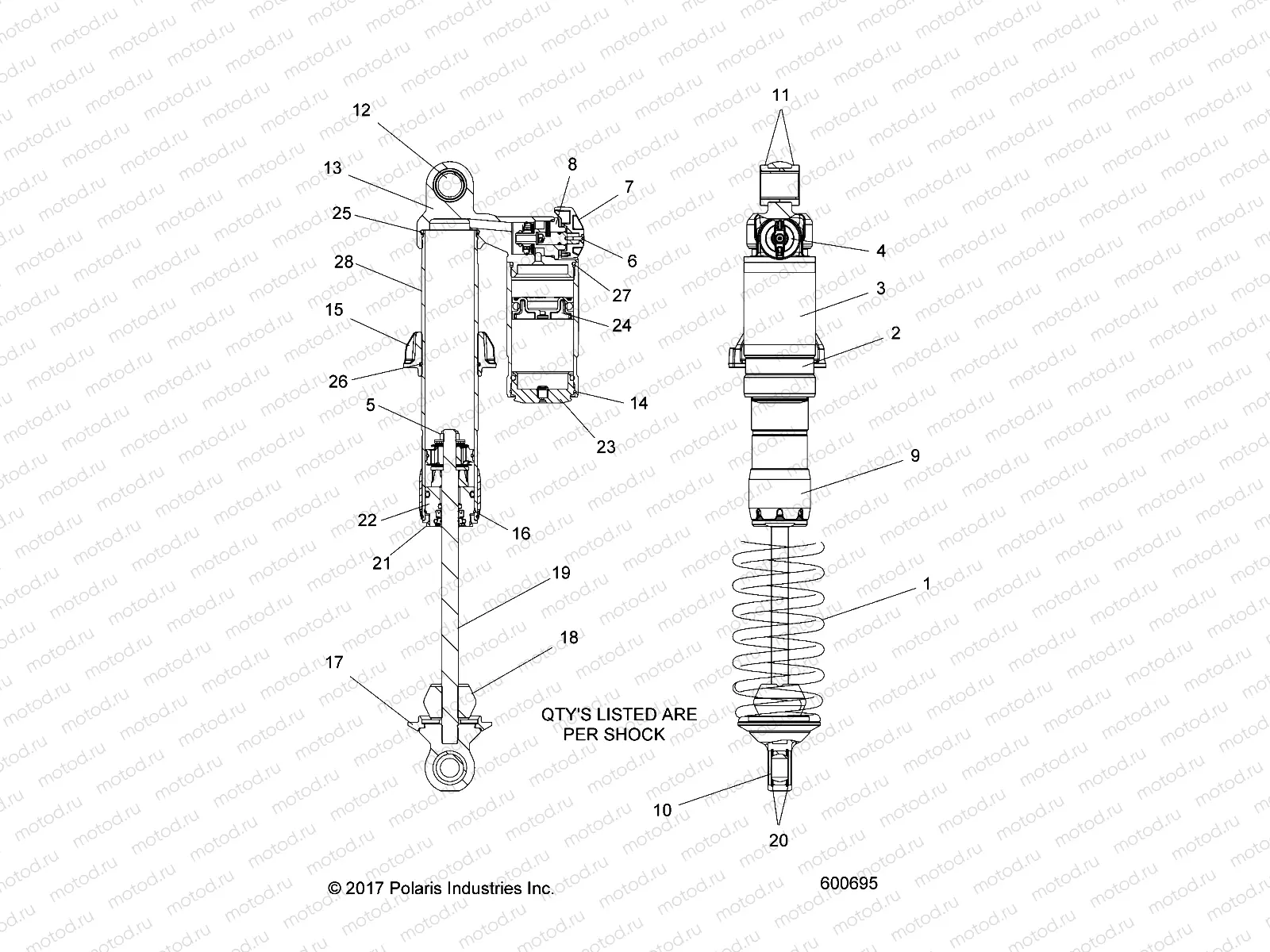 SUSPENSION | SUSPENSION, SHOCK, IFS 7044703 - S22FJE8PS/PE/FJP8PS/PE ALL OPTIONS (600695C)