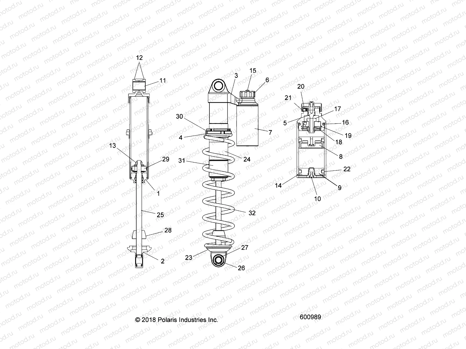 SUSPENSION | SUSPENSION, SHOCK, IFS W/RESERVOIR - S22EFA8RS/EFB8RS (600989))