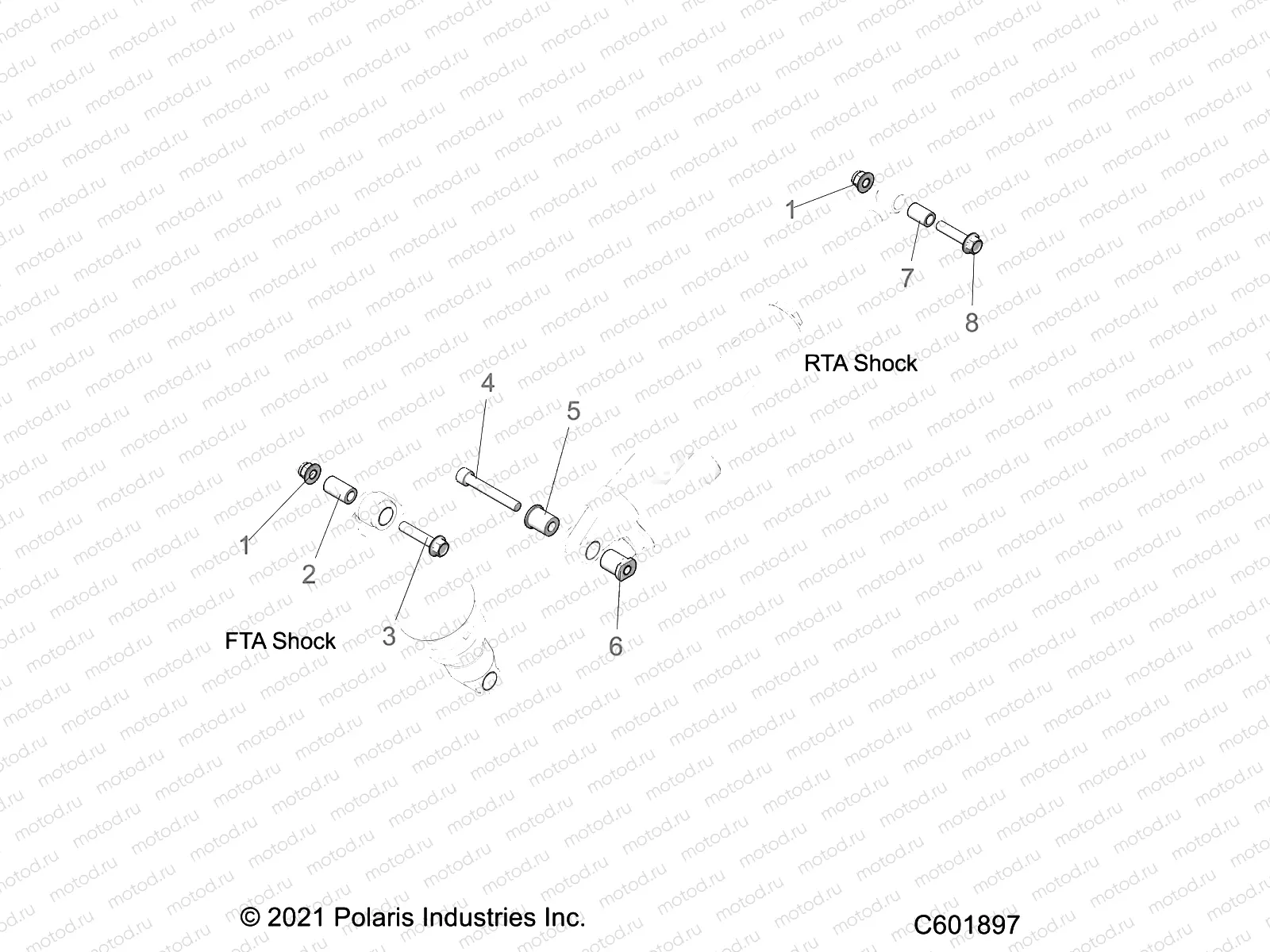 SUSPENSION | SUSPENSION, SHOCK MOUNTING, REAR SUSP. - S22TLP8RS ALL OPTIONS (C601897)