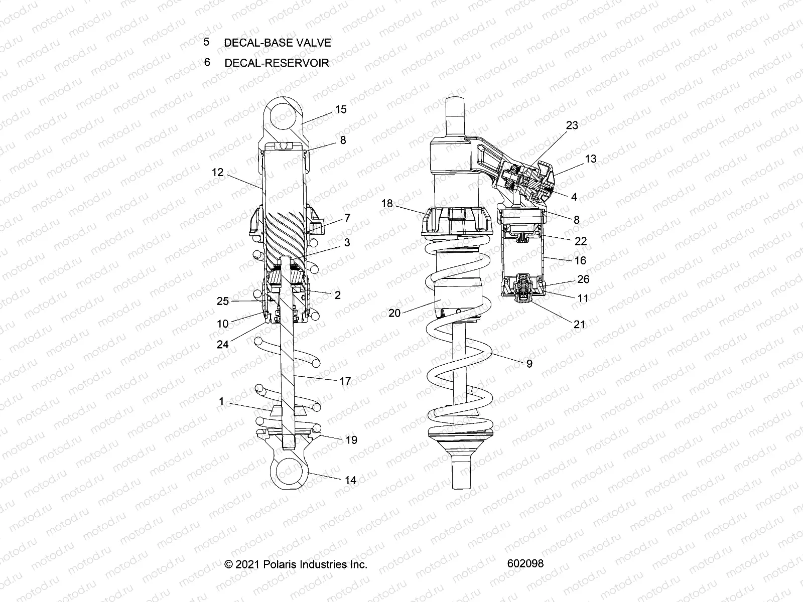 SUSPENSION | SUSPENSION, SHOCK (PSD F) - J22UMC ARO 3 PRO (602098)