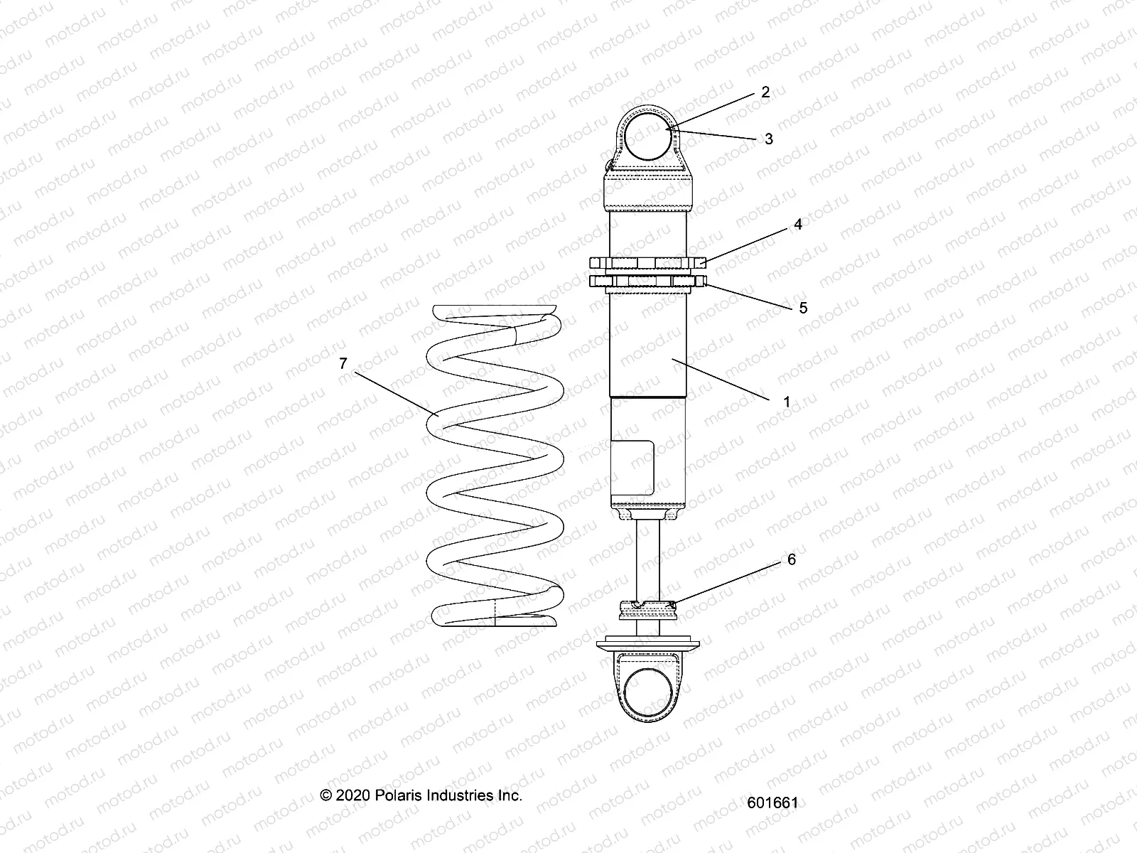 SUSPENSION | SUSPENSION, SHOCK, REAR 120 S SPORT - J22DREXXXA (601661)