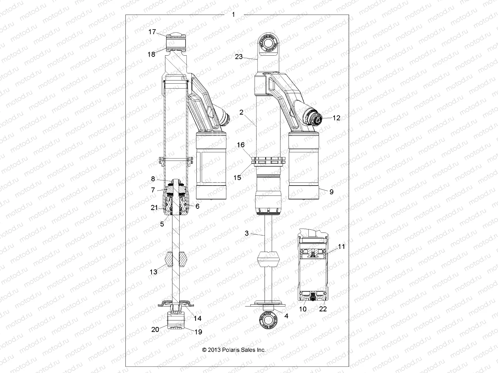 SUSPENSION | SUSPENSION, SHOCK, REAR - A15SVE95AW (49ATVSHOCKRR7044080)