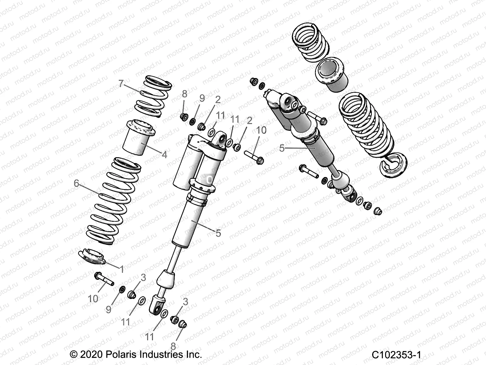 SUSPENSION | SUSPENSION, SHOCK, REAR - A20SGE95AK (C102353-1)