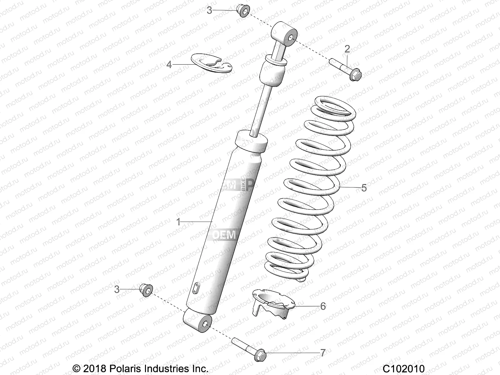 SUSPENSION | SUSPENSION, SHOCK, REAR - A20SXA85A1/A7/CA1/CA7/E85A9/AF/AP/CA9/CAF/CAP/V85AP/CAP (C102010)