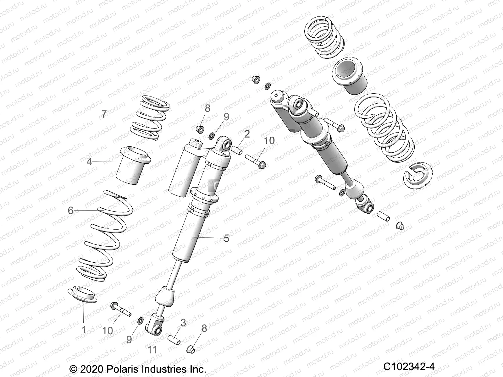 SUSPENSION | SUSPENSION, SHOCK, REAR - A21SLZ95AE/AG (C102342-4)
