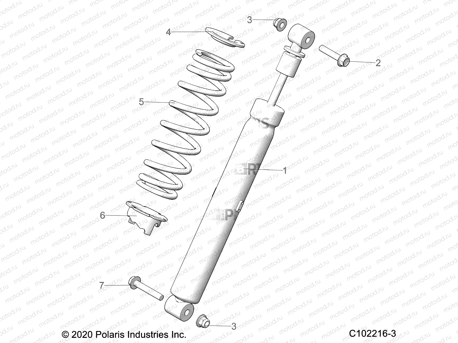 SUSPENSION | SUSPENSION, SHOCK, REAR - A22SXN85A4 (C102216-3)