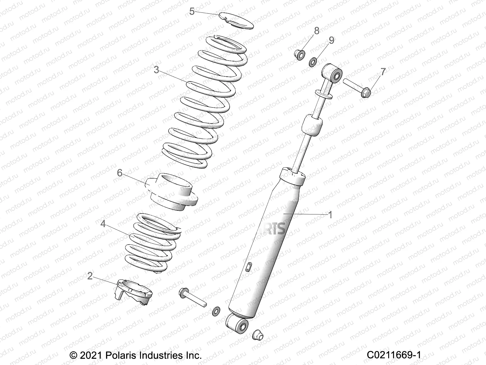 SUSPENSION | SUSPENSION, SHOCK, REAR - A23SLZ95AK (C0211669-1)