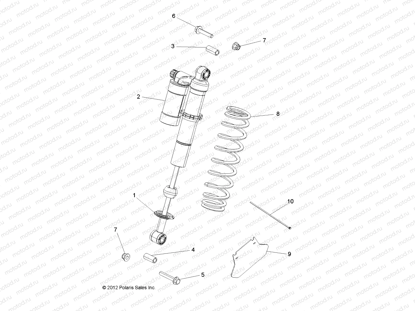 SUSPENSION | SUSPENSION, SHOCK, REAR, MOUNTING - A13GH8EAK (49ATVSHOCKMTG7043856)