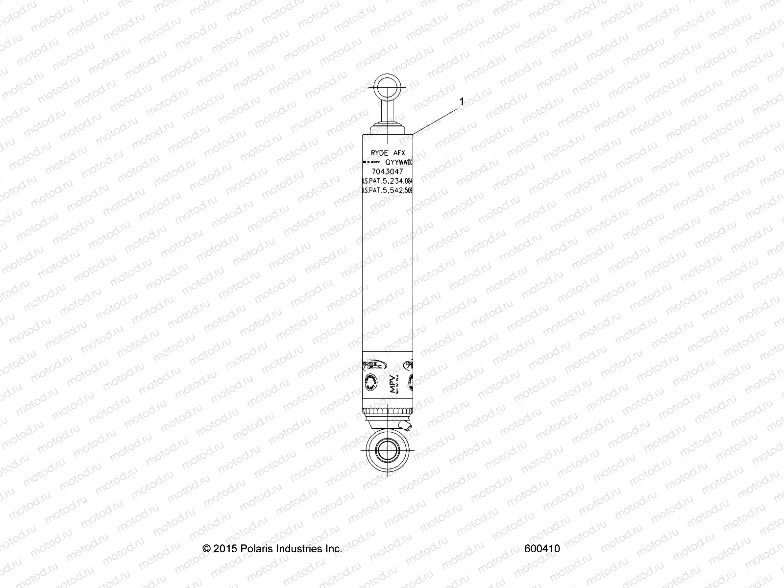 SUSPENSION | SUSPENSION, SHOCK, REAR TRACK (7043047) - S20CFF5BSL/BEL (600410)