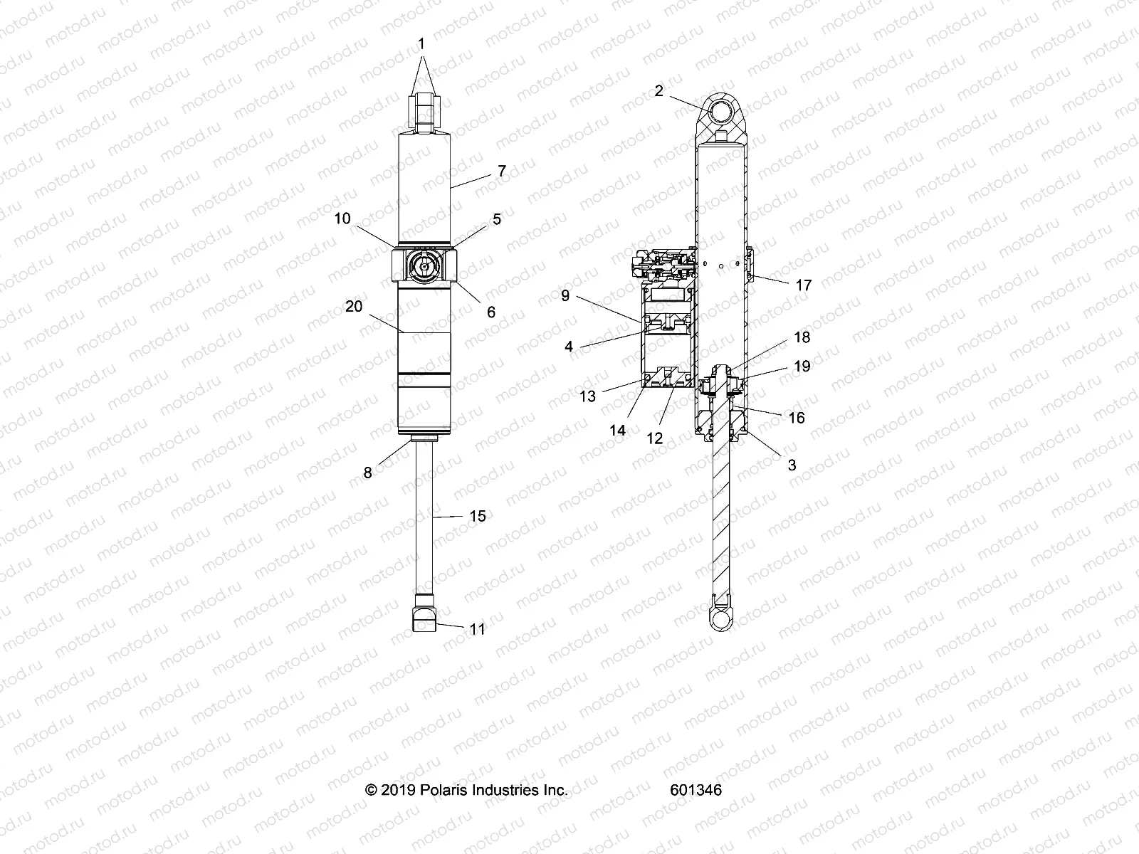 SUSPENSION | SUSPENSION, SHOCK, REAR TRACK (7045297) - S20EKL6PS (601346)