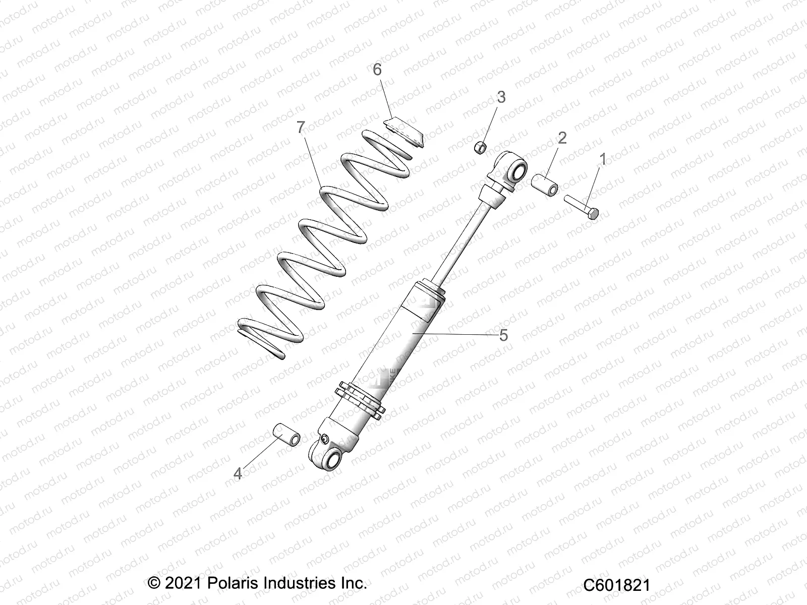 SUSPENSION | SUSPENSION, SHOCK, REAR TRACK (7045713) - S22CED5TSL/TSU (C601821)