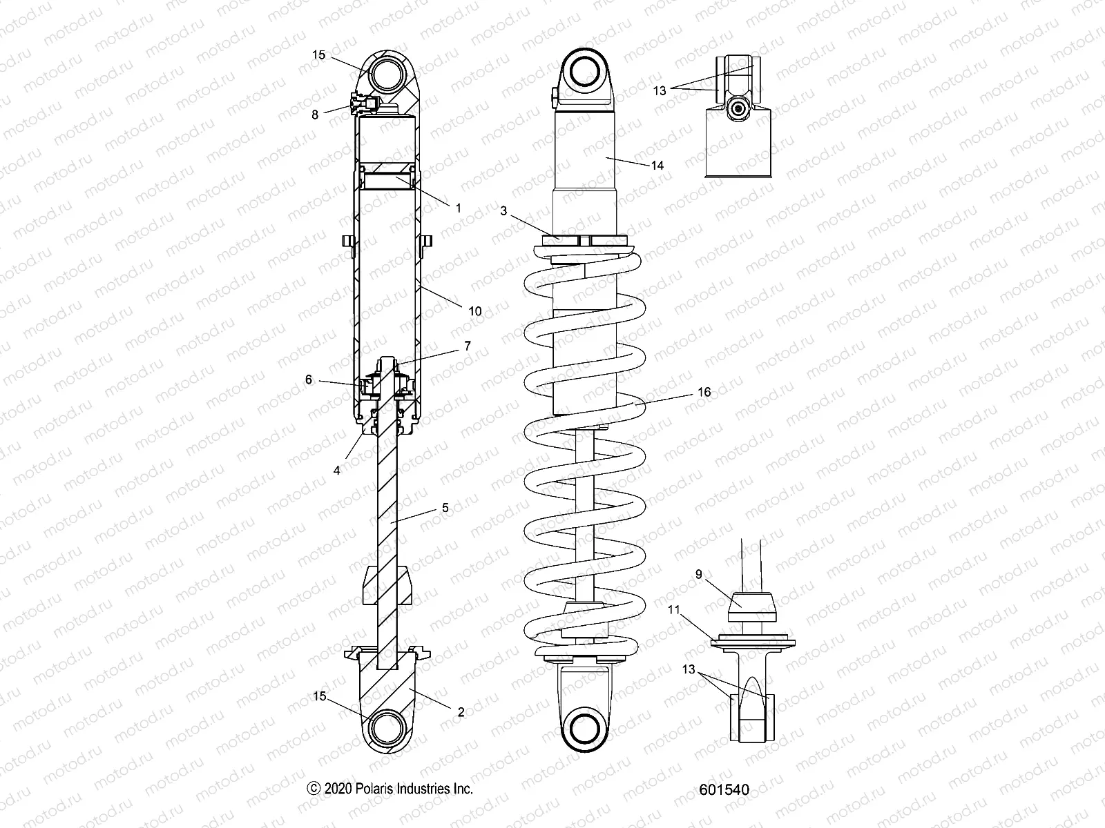 SUSPENSION | SUSPENSION, SHOCK, REAR TRACK (COIL OVER) - S21EHK8RC (601540)