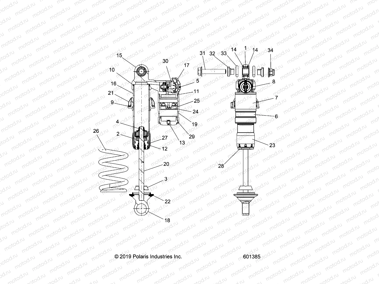 SUSPENSION | SUSPENSION, SHOCK, REAR TRACK (LE) - J20DRCXXX ALL OPTIONS (601385)