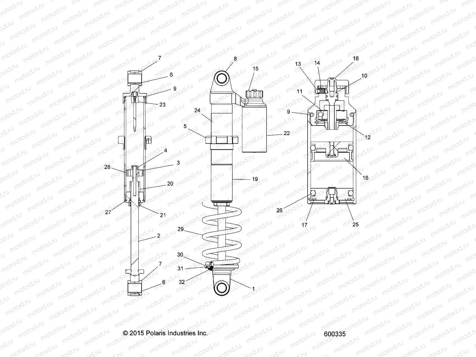 SUSPENSION | SUSPENSION, SHOCK, REAR TRACK - S20DDH6PS (7044566)