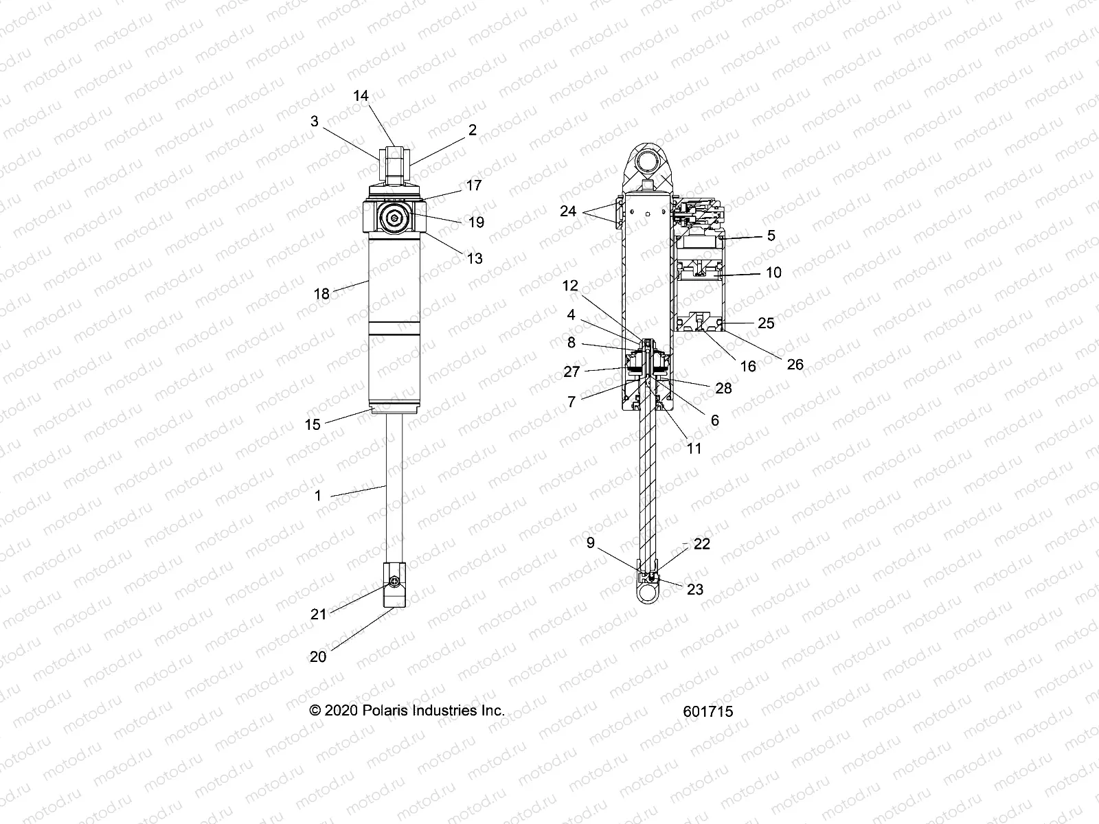 SUSPENSION | SUSPENSION, SHOCK, REAR TRACK - S21MDX6DSA/6DEA (601065)