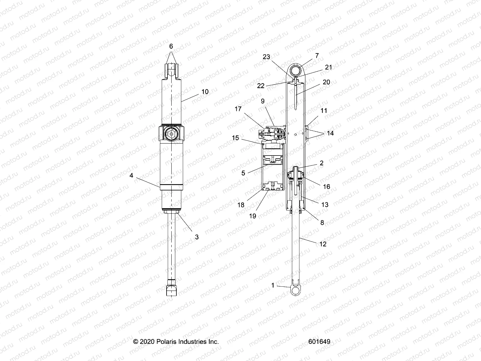 SUSPENSION | SUSPENSION, SHOCK, REAR TRACK - S22TDV6RS/6RE ALL OPTIONS (601649)