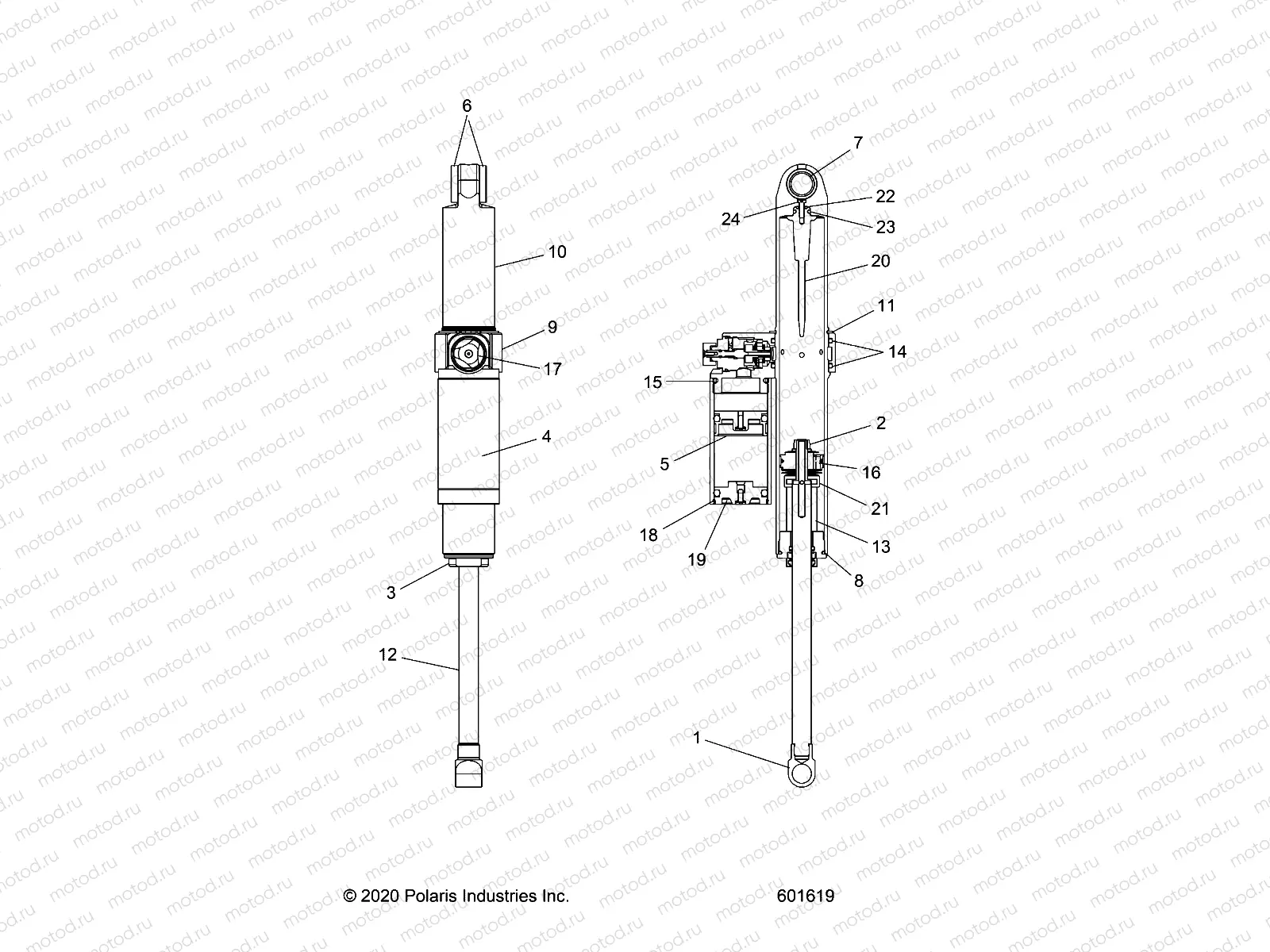 SUSPENSION | SUSPENSION, SHOCK, REAR TRACK - S23TLC6RS/6RE (601619)