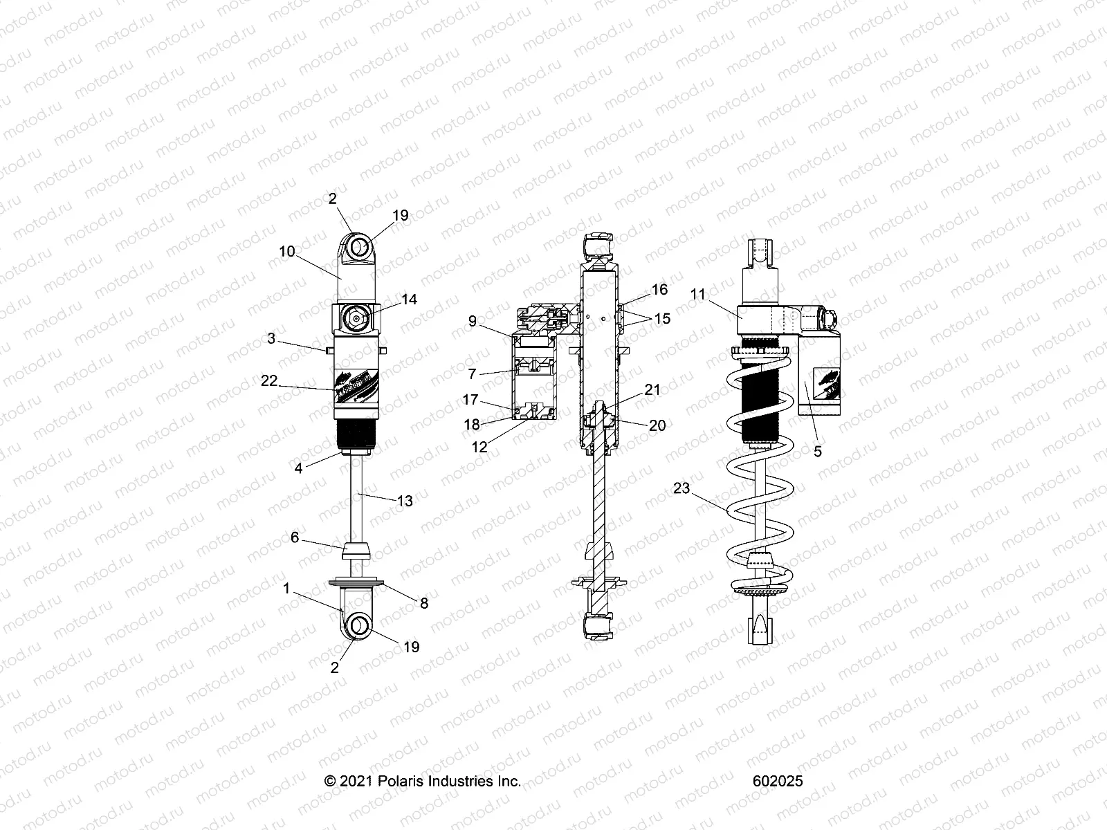 SUSPENSION | SUSPENSION, SHOCK, REAR TRACK, VELOCITY 7045537 - S23TFM8MS (602025)
