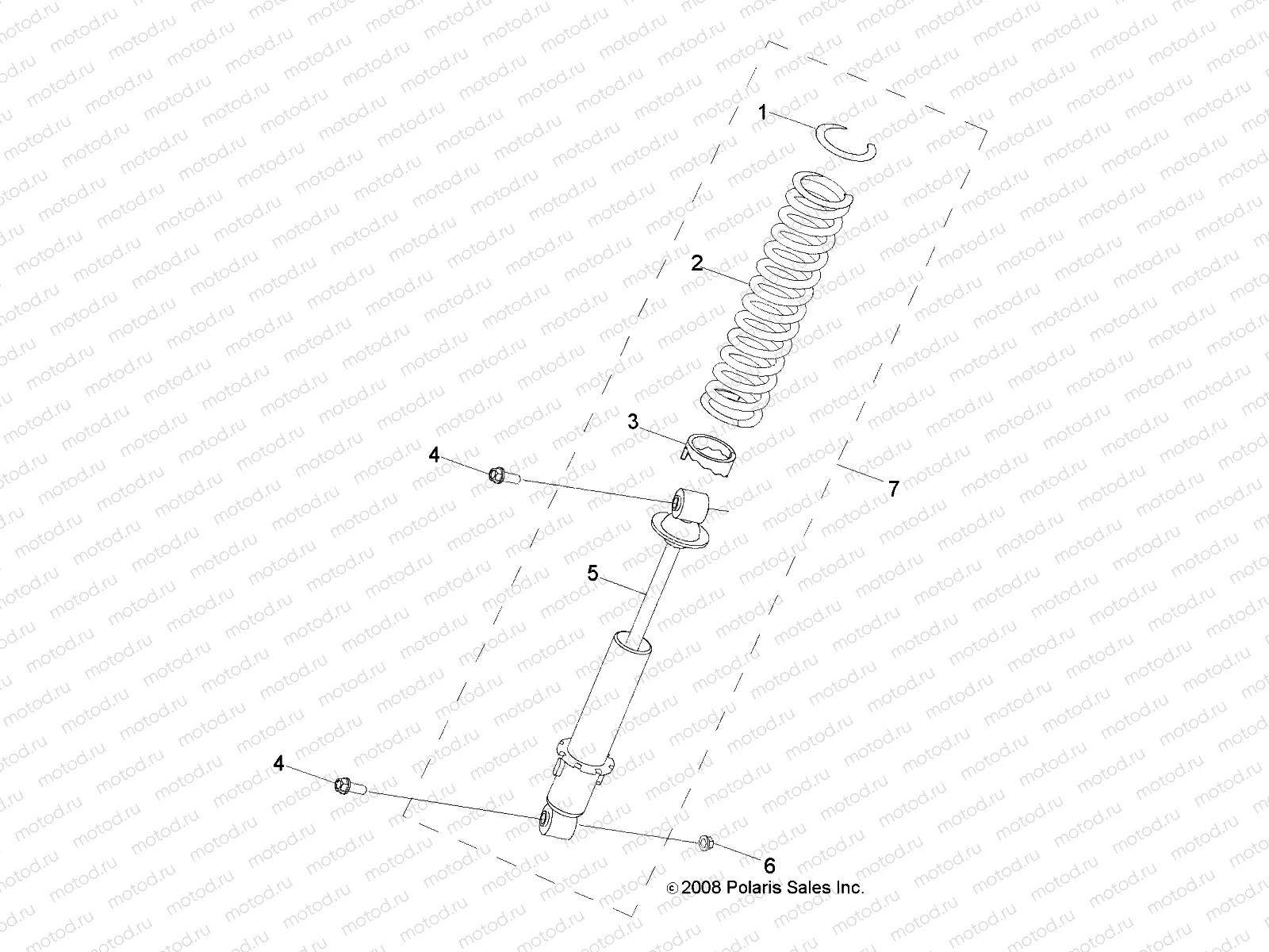 SUSPENSION | SUSPENSION, SHOCK, REAR - Z20YAV17B2/B4/N2/N4/A2/A4 (49RGRSHOCKRR09RZR170)