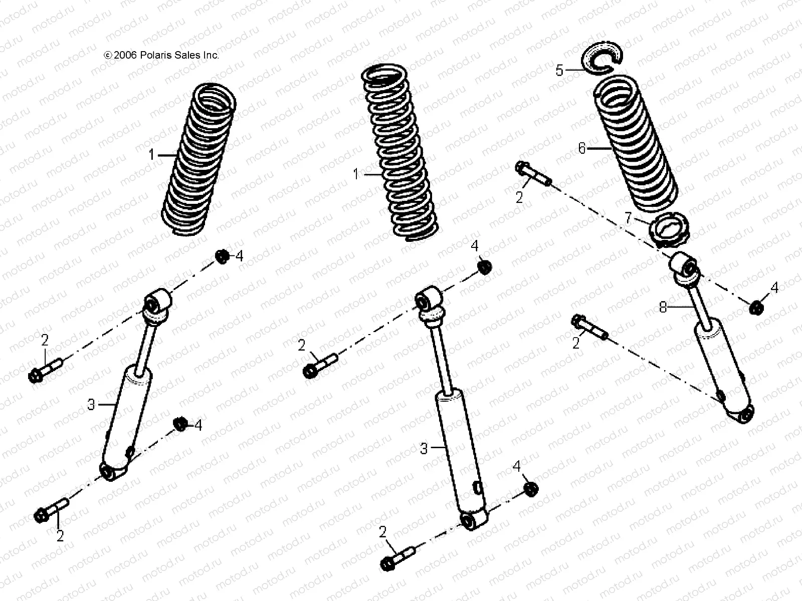 SUSPENSION | SUSPENSION, SHOCKS - A08KA05AB/AD (49ATVSUSP07PRED50)