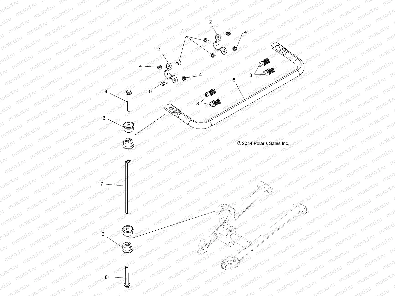 SUSPENSION | SUSPENSION, STABILIZER BAR - A15SXE85HI (49ATVSTABILIZER15850SP)